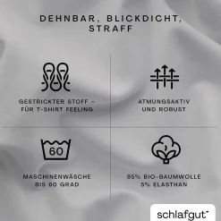 SCHLAFGUT Topper Spannbettlaken PURE
