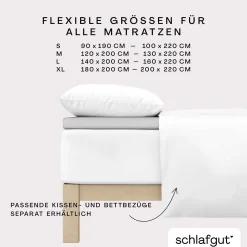 SCHLAFGUT Topper Spannbettlaken PURE