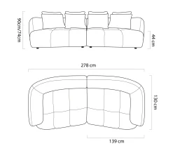 WER-SAL Sofa BESSO